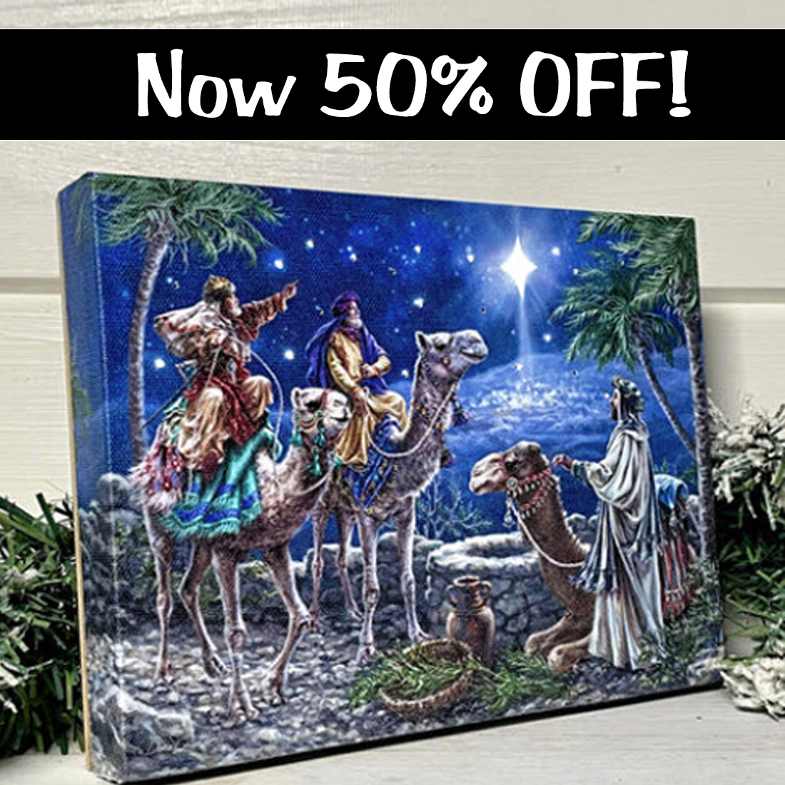 THE MAGI - LED TABLETOP CANVAS WITH TIMER (8" X 6")