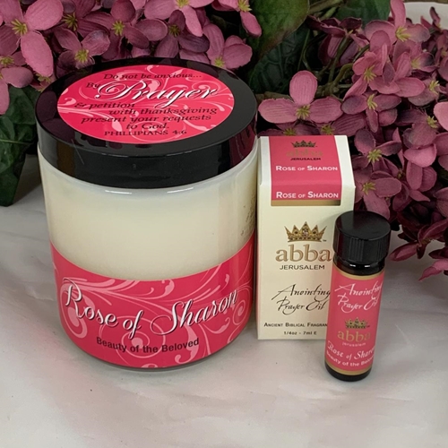 ROSE OF SHARON CANDLE & 1/4 OZ OIL SPECIAL