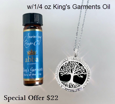 AROMA PENDANT - JEWELED ROOTED TREE OF LIFE with 1/4 oz KING'S GARMENTS