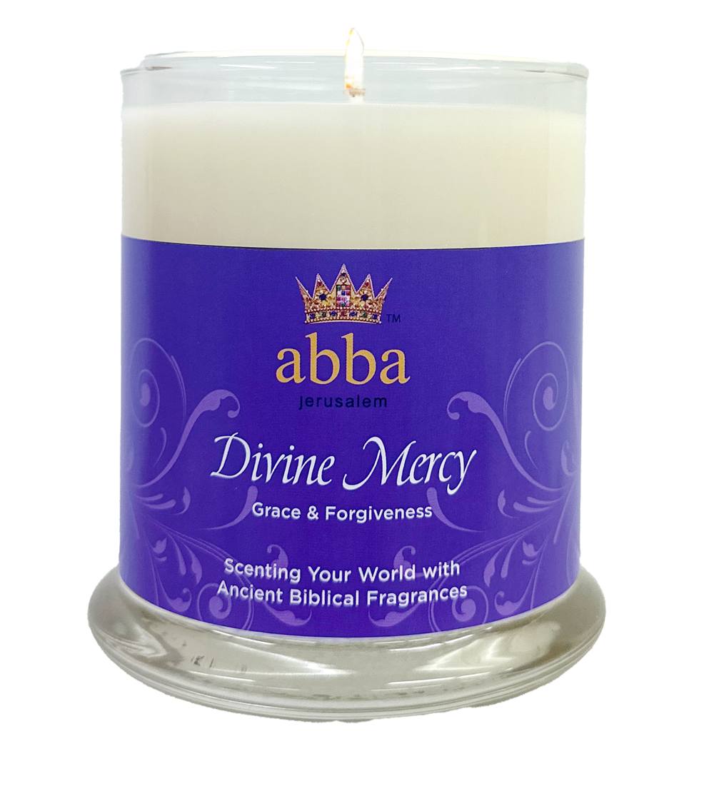 DIVINE MERCY GLASS CANDLE