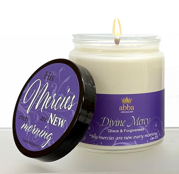 DIVINE MERCY SCRIPTURE JAR CANDLE