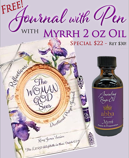 MYRRH OIL - 2 oz WITH JOURNAL "THE WOMAN GOD SEES"